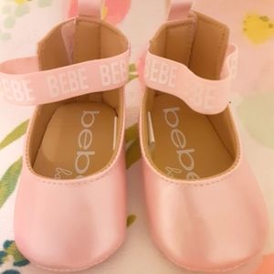 Bebe Baby satin ballet shoes size 2